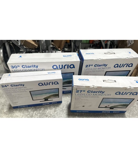 Auria 27" & 30" Computer Monitors. 1348 Units. EXW Los Angeles 